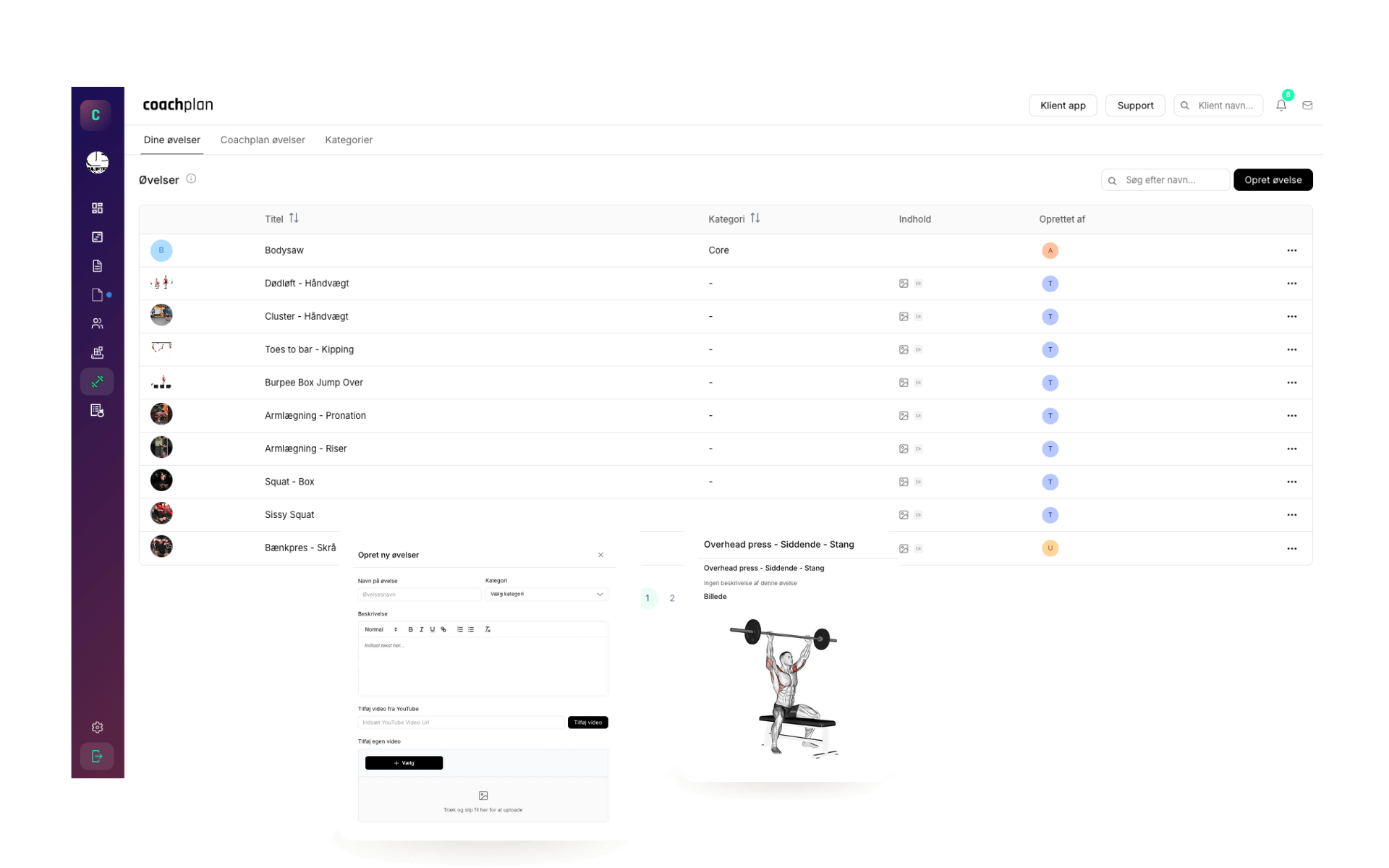 Coachplan - Personlig Træner Software