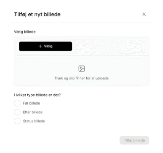 Tag og upload statusbilleder – direkte i systemet
