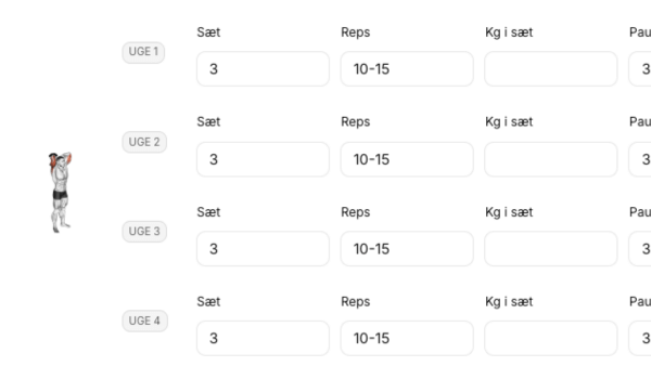 Træningsprogram-app: byg skræddersyede programmer og forløb